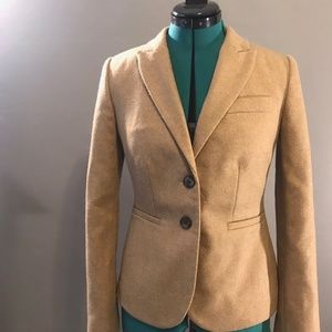 Boden British Tweed by Moon Blazer US 4 Tan
